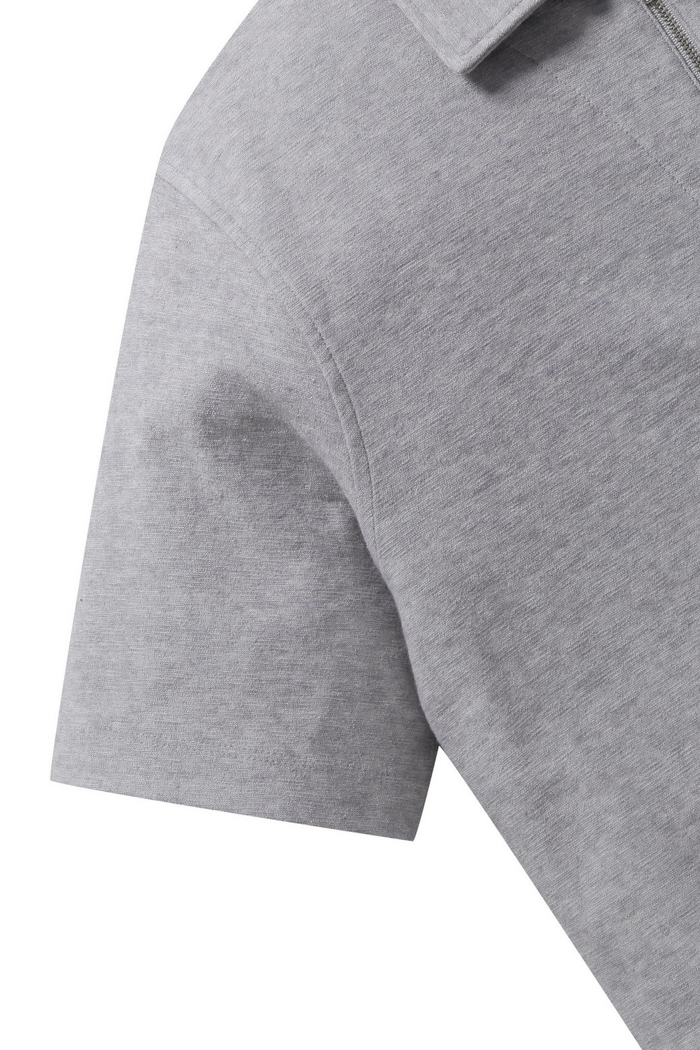 ZIP UP POLO SHORT (JN X SFM) GRAY