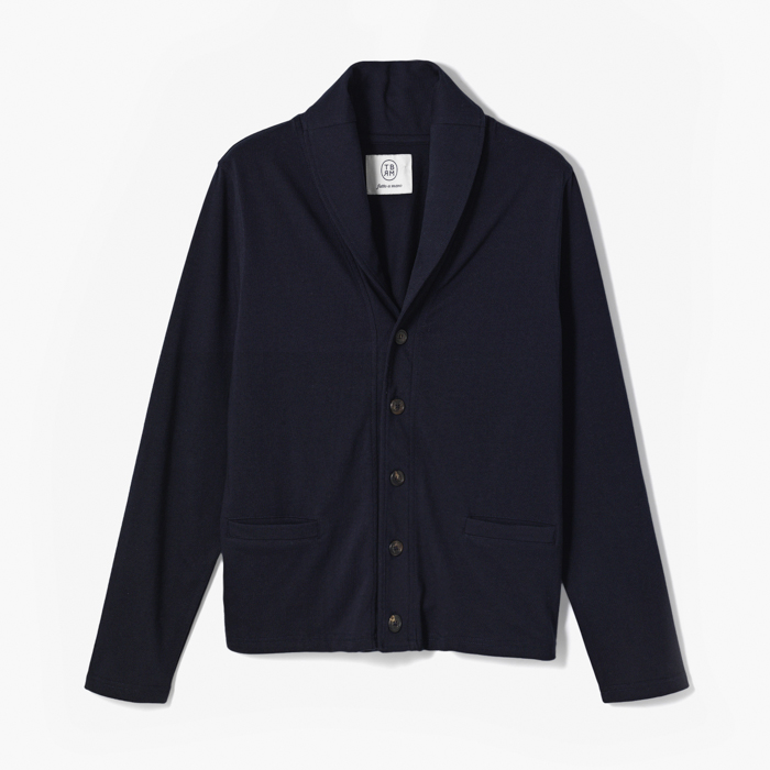 TBRM JERSEY CARDIGAN NAVY