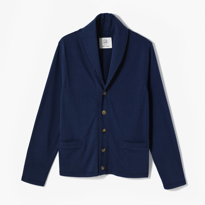 TBRM JERSEY CARDIGAN BLUE