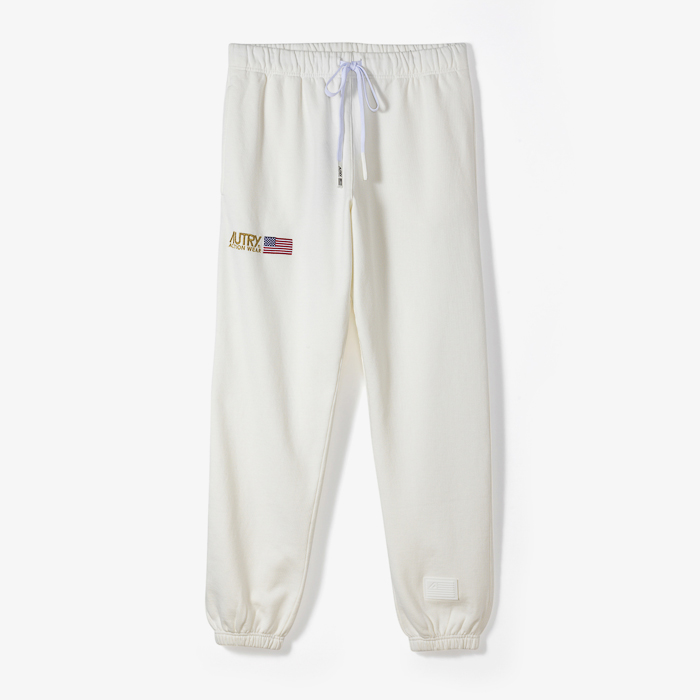 AUTRY PANT GOLDCLUB-LOGO WHITE