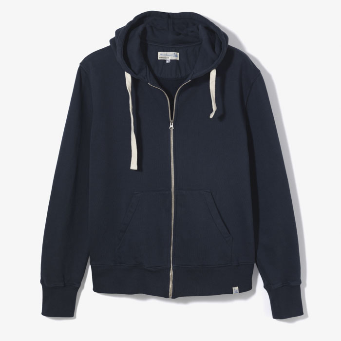 HOODED ZIP JACKET NAVY