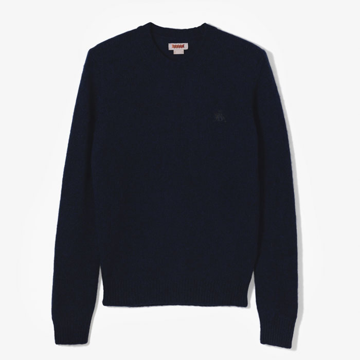 SHETLAND CREW NECK KNIT NAVY