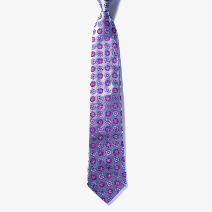 PATTERN SILK TIE 1 PURPLE