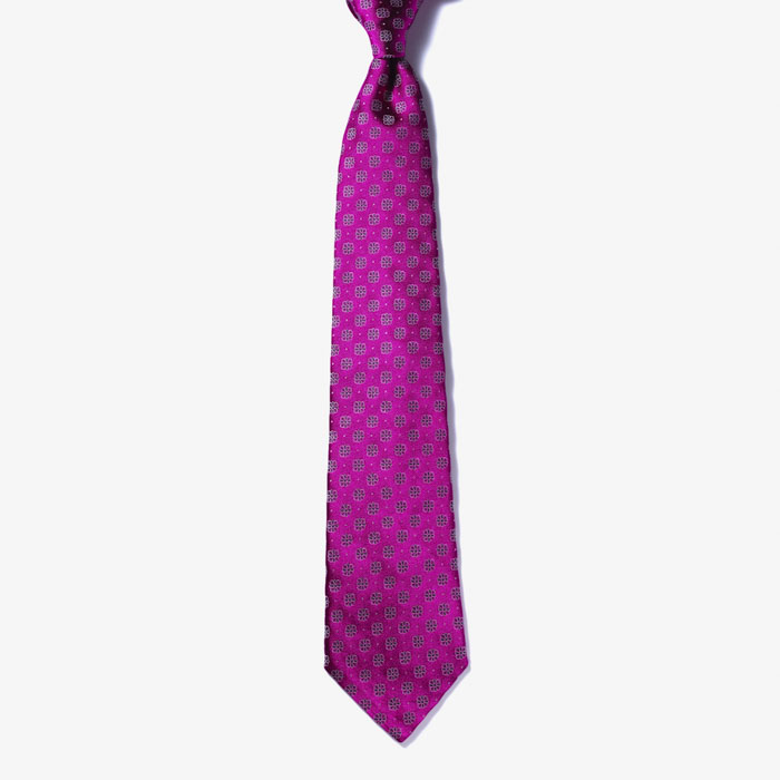 PATTERN SILK TIE 6 PINK