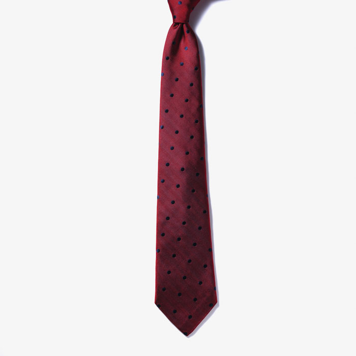 DOT SILK TIE 6 RED