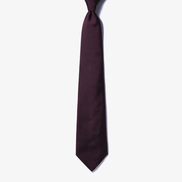 SOLID SILK TIE 4 BORDO