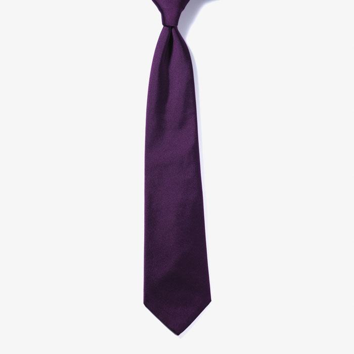 SOLID SILK TIE 5 PURPLE