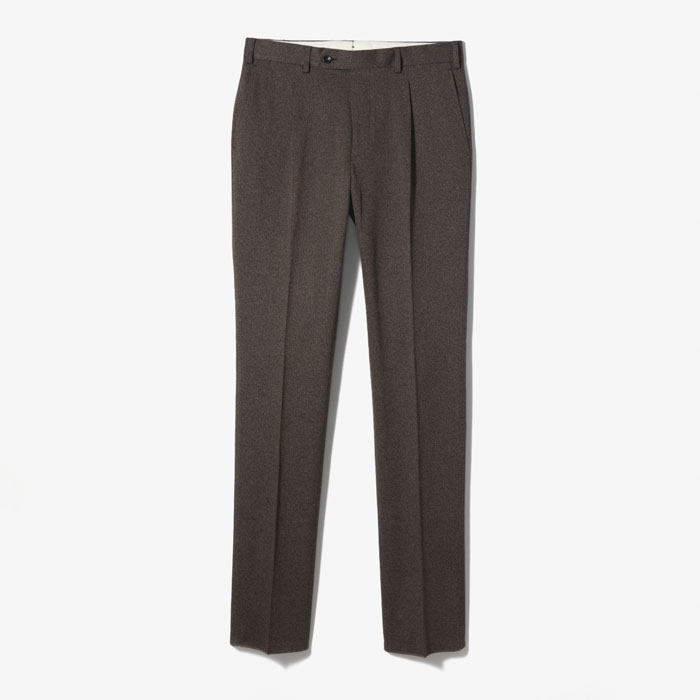 NEW SLIM FIT 1PLEAT PANTS BROWN