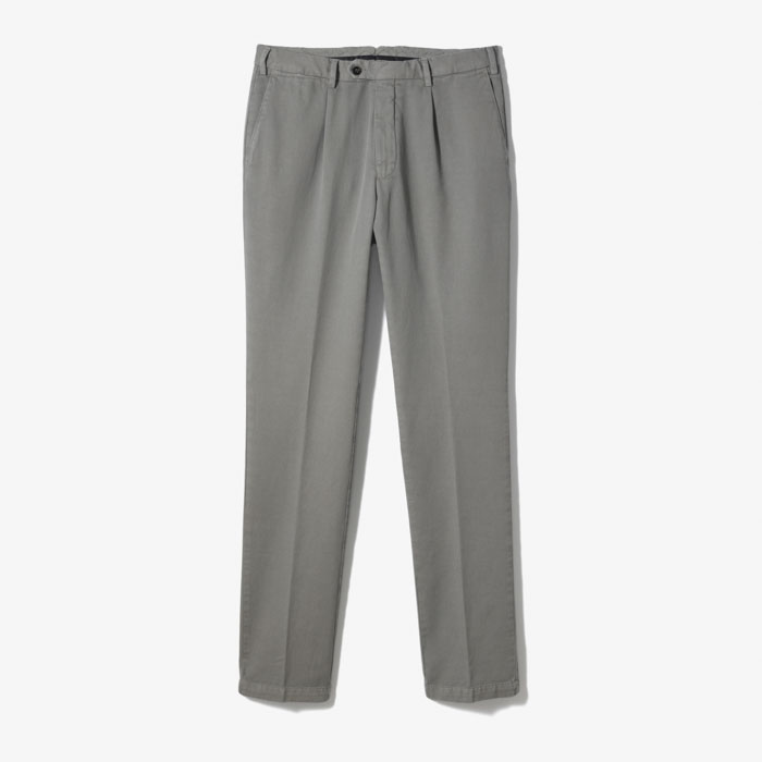 NEW SLIM FIT 1PLEAT PANTS (GABARDINA) STONE