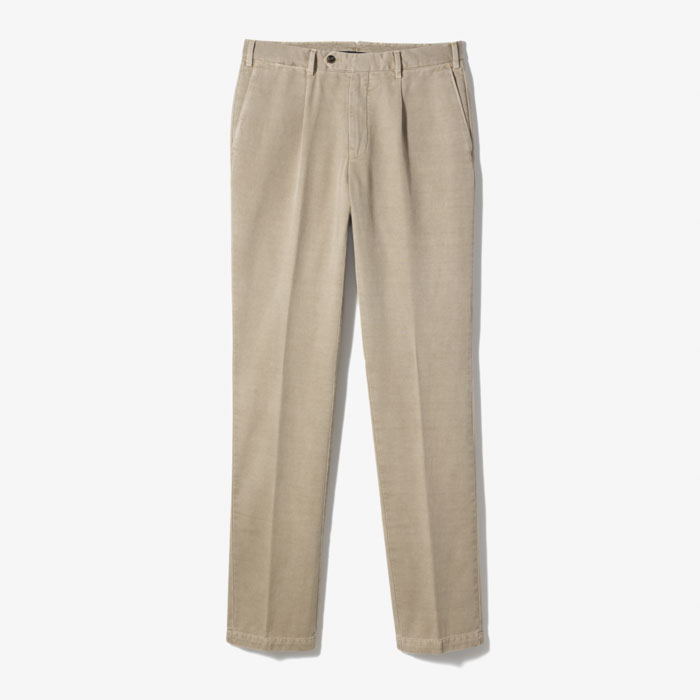 NEW SLIM FIT 1PLEAT PANTS (GABARDINA) LIGHT BEIGE