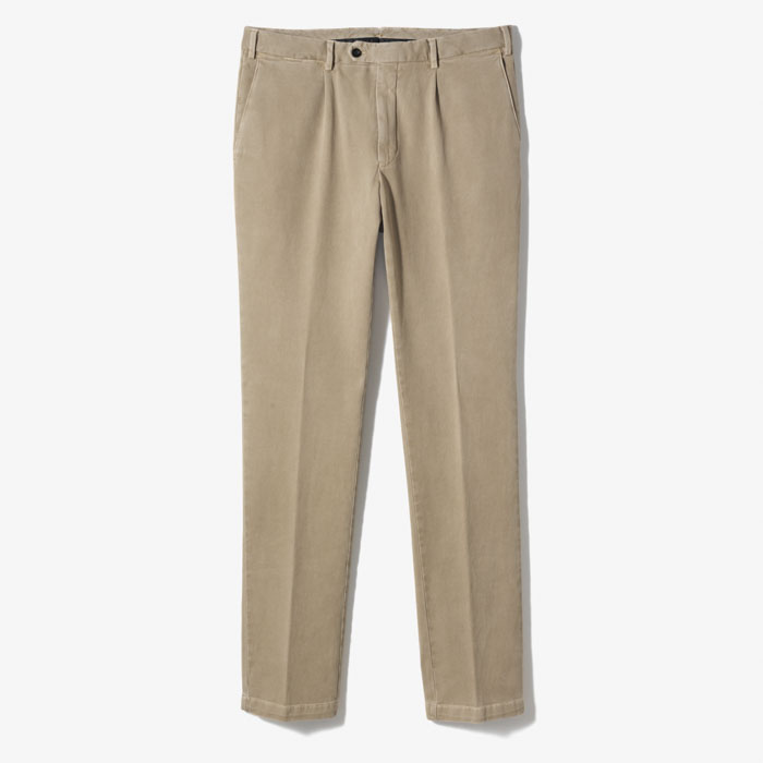 NEW SLIM FIT 1PLEAT PANTS (TRICOTINA) SAND