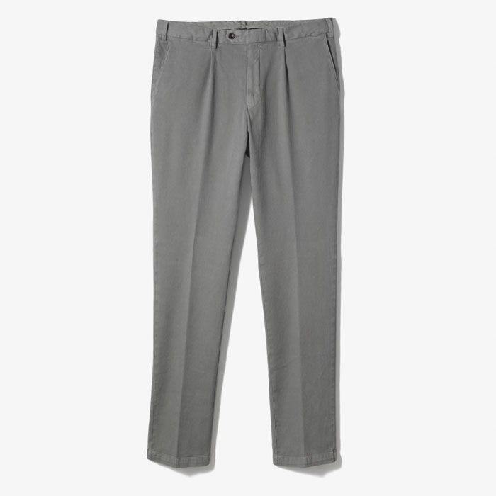 NEW SLIM FIT 1PLEAT PANTS (TRICOTINA) STONE