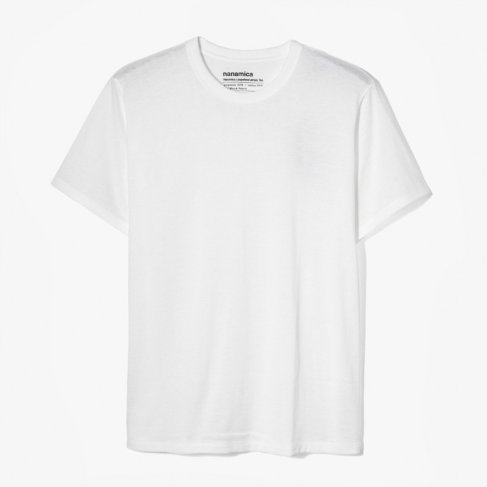 NANAMICA LOOPWHEEL COOLMAX JERSEY TEE WHITE