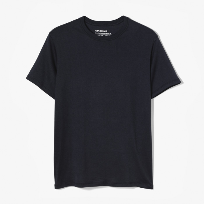 NANAMICA LOOPWHEEL COOLMAX JERSEY TEE NAVY