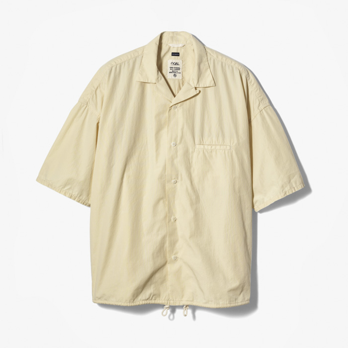 OPEN COLLAR WIND H/S SHIRT ECRU