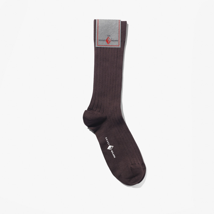 MEN SHORT SOCKS (SEA ISLAND COTTON) BROWN