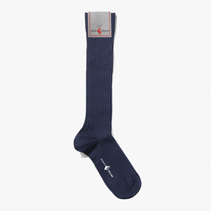 MEN LONG SOCKS (SEA ISLAND COTTON) NAVY