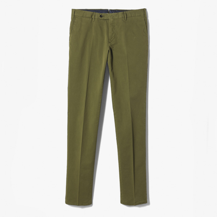 BUSINESS SLIM FIT PANT (LIGHT STRETCH GABARDINE) MILITARY GREEN