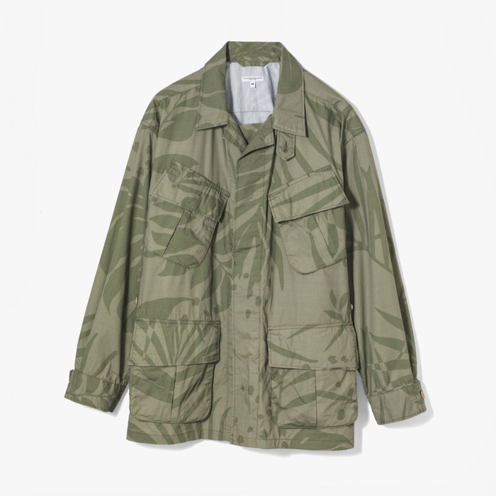 JUNGLE FATIGUE JACKET (LEAF PRINT COTTON) KHAKI