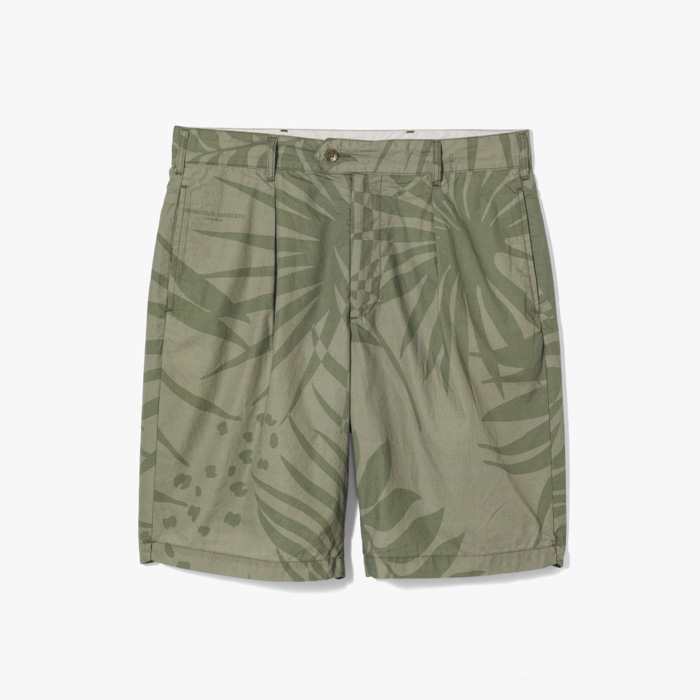 SUNSET SHORT (LEAF PRINT COTTON) KHAKI