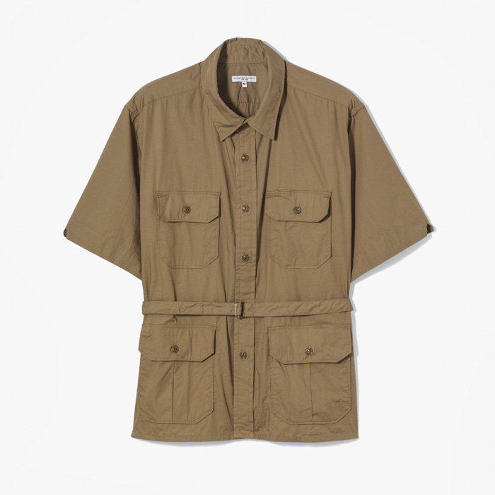 S/S BUSH SHIRT (PIMA COTTON BROADCLOTH) KHAKI