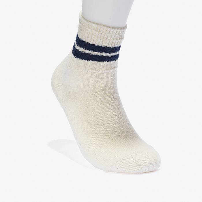 CTY 2LINE Q SOCKS OFF-WHITE