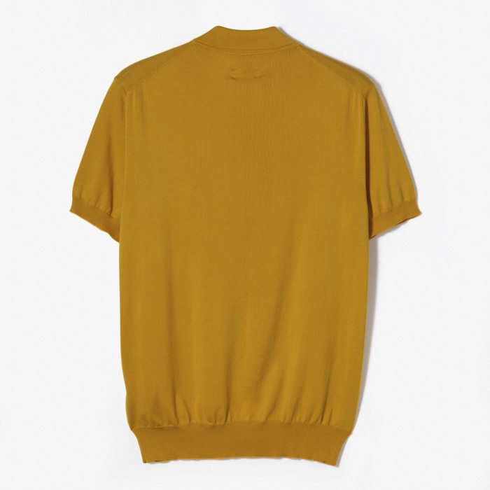 GARMENT DYED SS POLO KNIT YELLOW