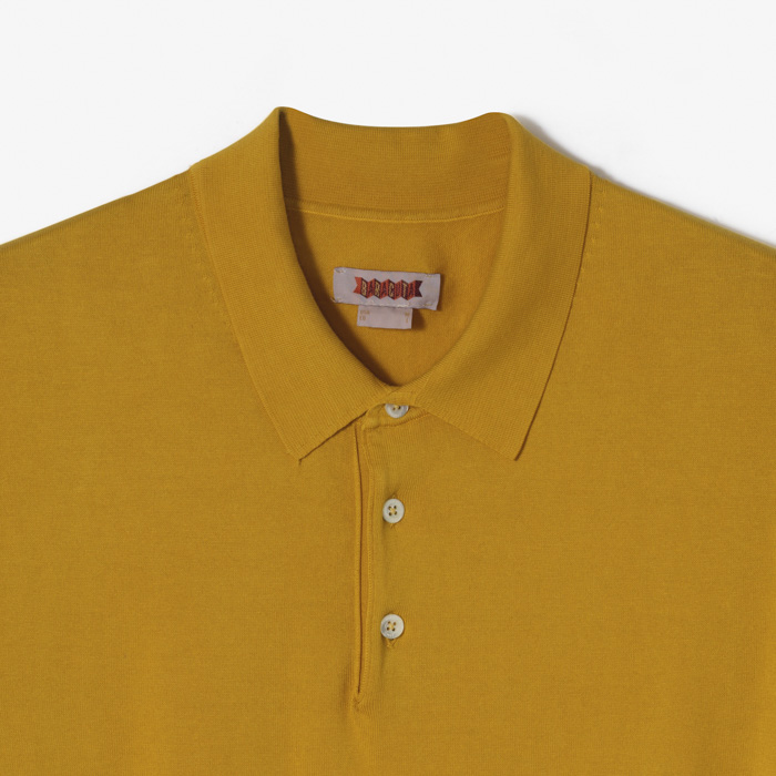 GARMENT DYED SS POLO KNIT YELLOW