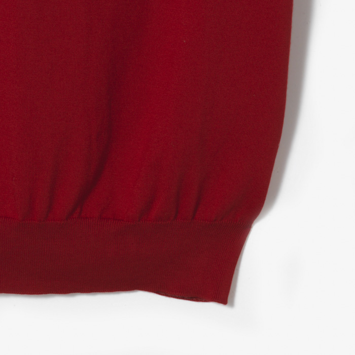 GARMENT DYED SS POLO KNIT RED