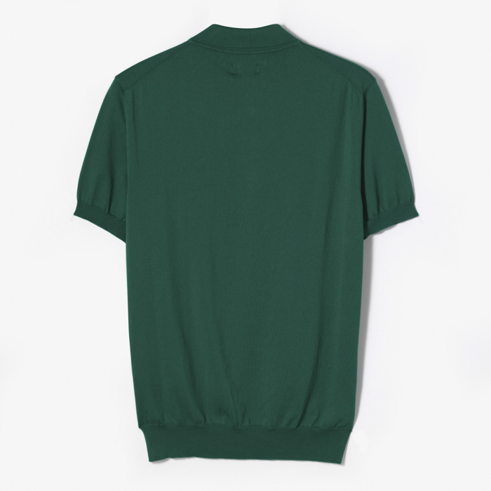 GARMENT DYED SS POLO KNIT GREEN