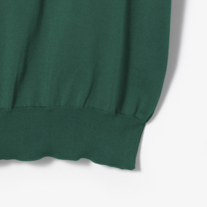 GARMENT DYED SS POLO KNIT GREEN