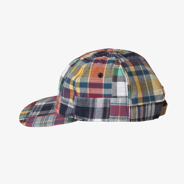 PATCHWORK MADRAS BASEBALL HAT MULTI