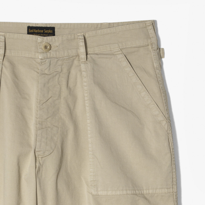 BRANDO 11 WIDE FATIGUE SHORT PANT (WASHED TWILL) SAND