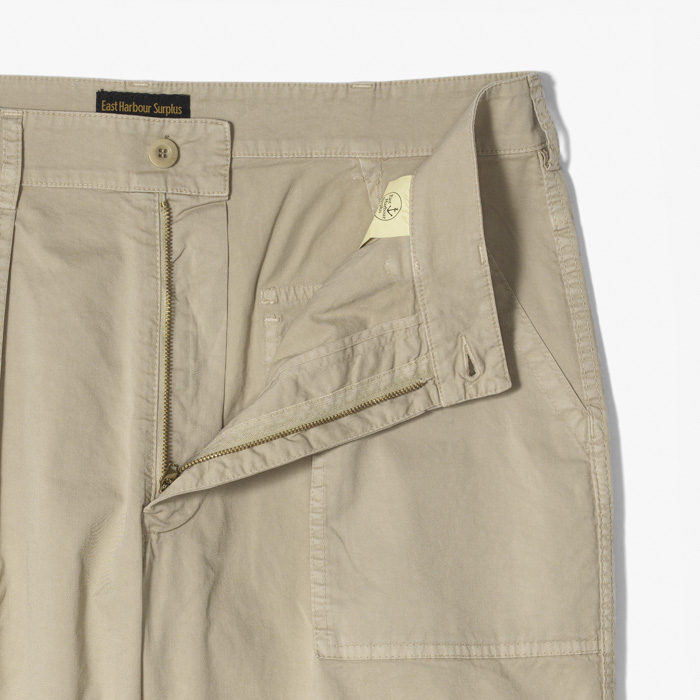 BRANDO 11 WIDE FATIGUE SHORT PANT (WASHED TWILL) SAND