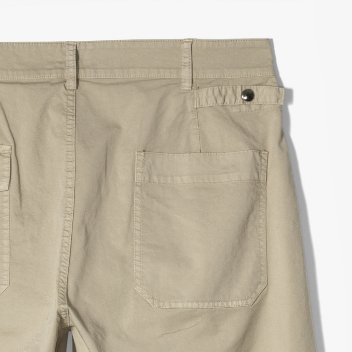 BRANDO 11 WIDE FATIGUE SHORT PANT (WASHED TWILL) SAND