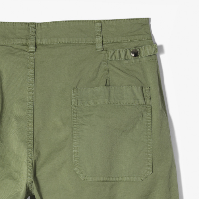 BRANDO 11 WIDE FATIGUE SHORT PANT (WASHED TWILL) LIGHT GREEN