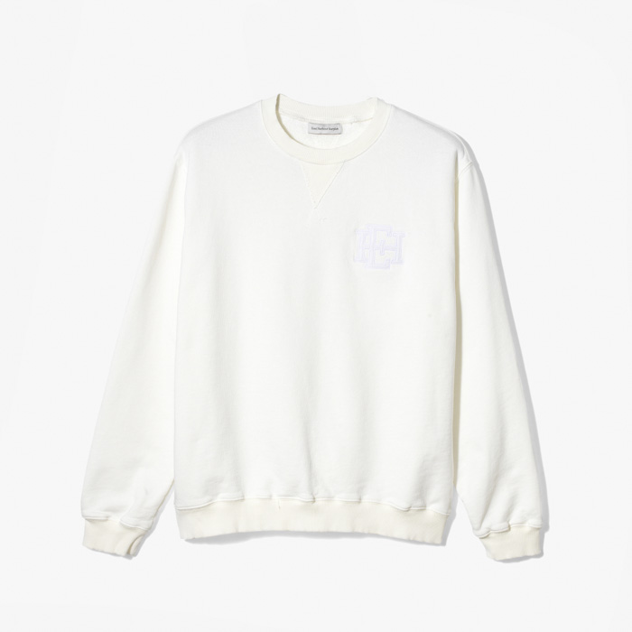 STONE 33 EMBROIDERED SWEATSHIRT WHITE