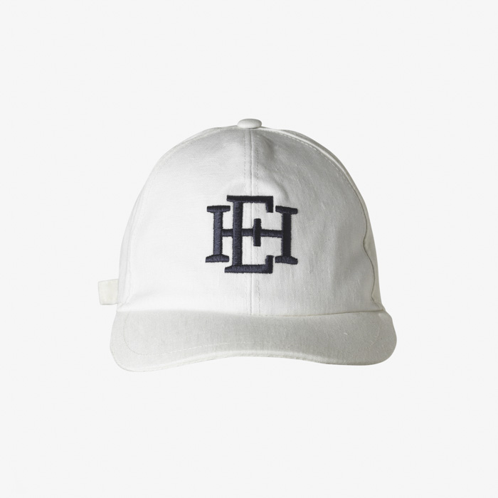 PIXEL 23 BASEBALL CAP (WASHED YARN DYED LINEN) WHITE