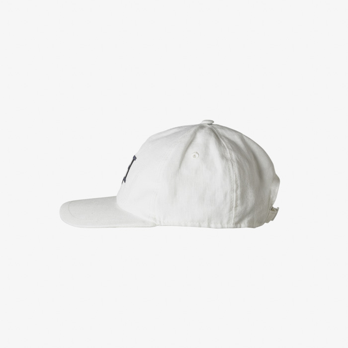 PIXEL 23 BASEBALL CAP (WASHED YARN DYED LINEN) WHITE