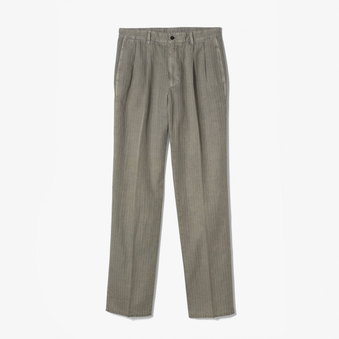 CHOICE 2PLEATS PANT (RESCA COTONE-LINO) GRAY