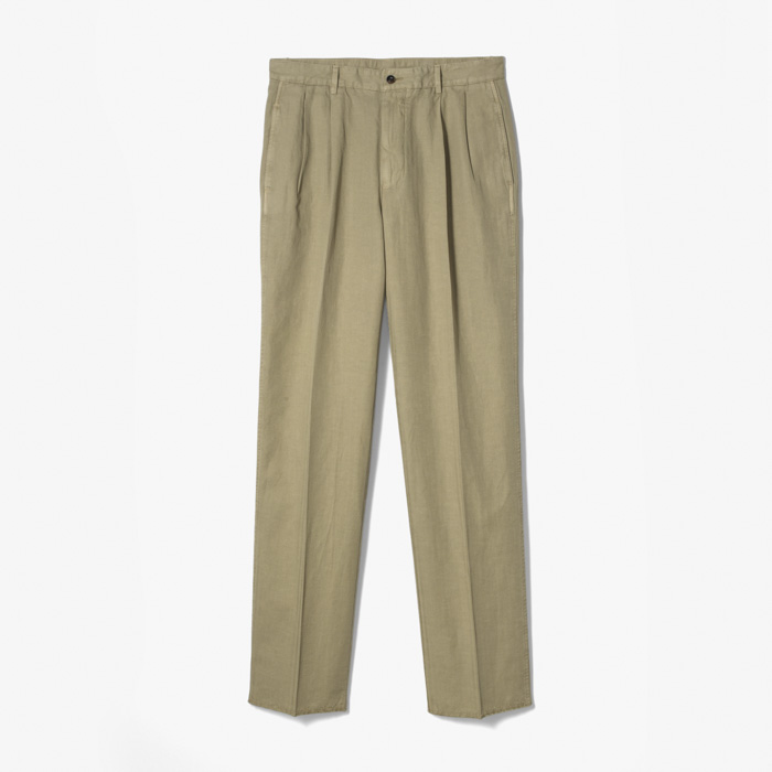 CHOICE 2PLEATS PANT (RESCA COTONE-LINO) BEIGE