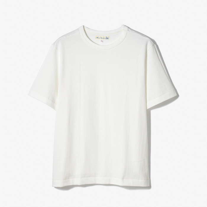 LOOPWHEELER T-SHIRT (RELAXED FIT PRIMA QUALITY) WHITE