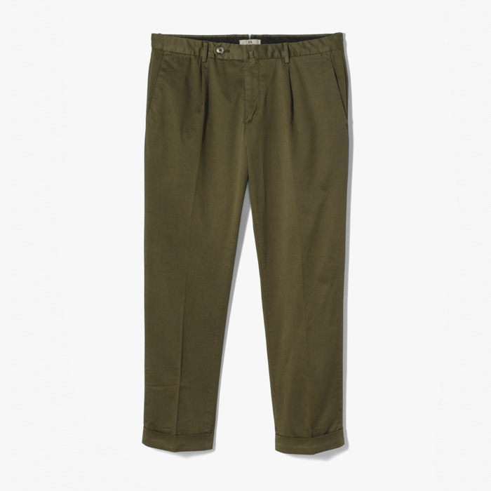 811 SLIM FIT PANT (LIGHT GABARDINE STRETCH) MILITARY GREEN