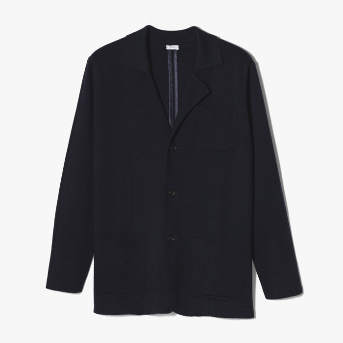 MILANO STITCH KNIT JACKET NAVY