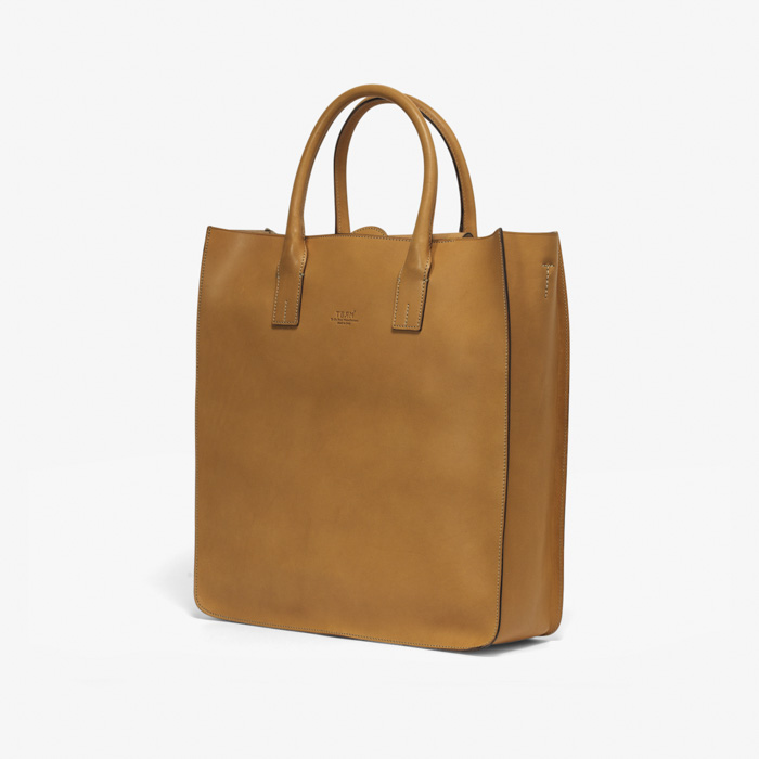 SQUAR TOTE BAG (CALF LEATHER) NATURAL