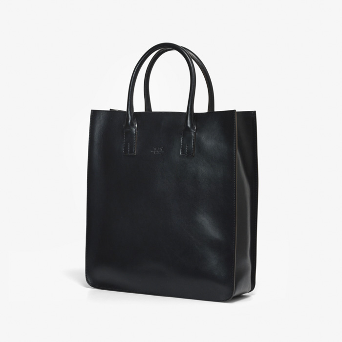 SQUAR TOTE BAG (CALF LEATHER) BLACK