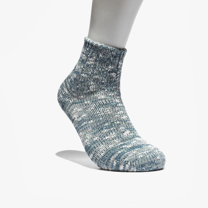 SLUB Q SOCKS WASHED BLUE