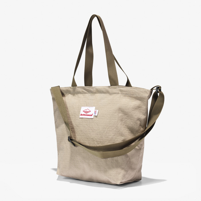 MINI PACKABLE TOTE (COTTON RIPSTOP) STONE