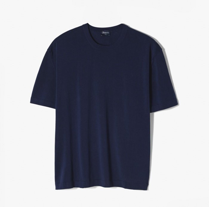 CLASSIC KNITTED T-SHIRT NAVY