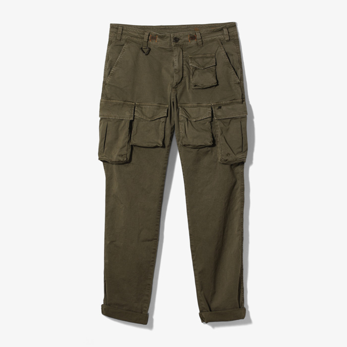 NEWSNAKE MILITARY CARGO PANTS MILITARY GREEN